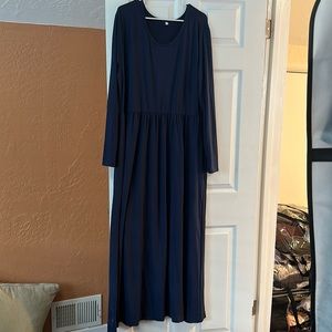 Blue long sleeve maxi dress